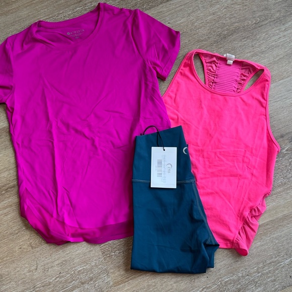ZYIA Pants - NEW Zyia Active Pocket High-Rise Gym Capri Leggings Top Tank Size 2 XS LOT OF 3